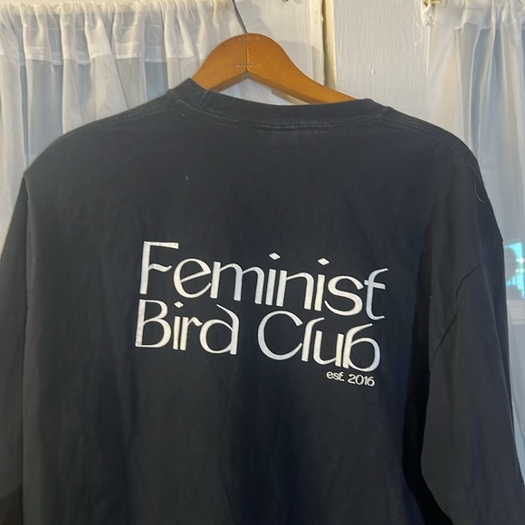 noah X feminist bird club long sleeve tee Unisex Large Black - Picture 8 of 10